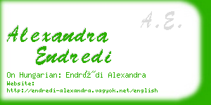 alexandra endredi business card